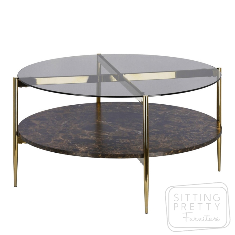 two tier oval coffee table