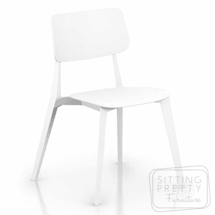 stackable chairs white